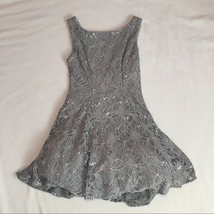 Silver Sparkly Formal Dress